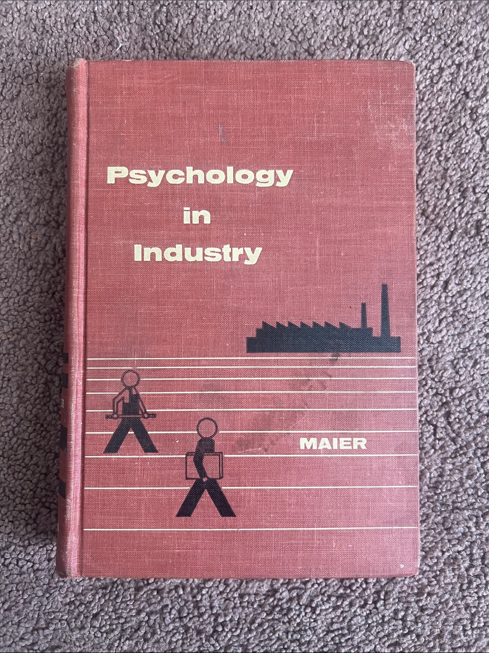 Psychology in Industry Hardcover Book - Rust Red Cover